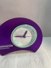 Drug Pharma Neurontin Space Age Purple Promo Desk Clock Tested Working 2835