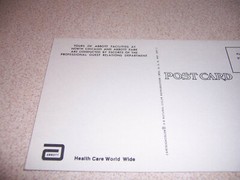 1960s TOUR ESCORTS, ABBOTT LABORATORIES NORTH CHICAGO IL. VTG POSTCARD