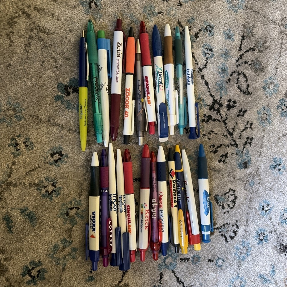 Lot of 23 PENS Drug Rep Pharmaceutical Promo Medical Advertising