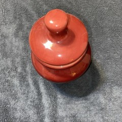 “ Lactucarium” Apothecary Jar- Burgundy w/ Gold Trim 8.5”