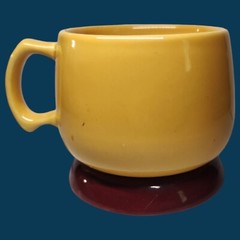 Aricept Drug Rep Pharmaceutical Collectible YELLOW Cup / Mug w/ Matching Coaster