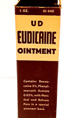 Vintage Pharmacy United Drug Eudicaine Ointment Tube/Box Not For Use