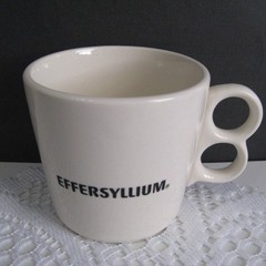 EFFERSYLLIUM Laxative Vtg 1960s Mug Drug Rep Promo Mount Clemens Trigger Handle