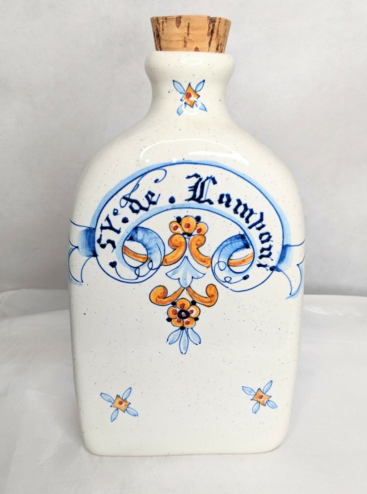 Oil Jar Ceramic Italian Reproduction Antique Reproduction Cork Kitchen Bar Decor