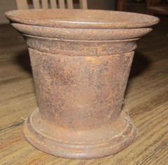 Antique Cast Iron Mortar & Pestle Chalice Shape Witches Potion Halloween Medical