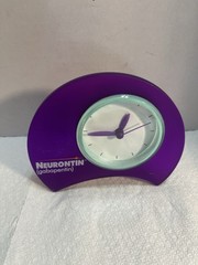 Drug Pharma Neurontin Space Age Purple Promo Desk Clock Tested Working 2835