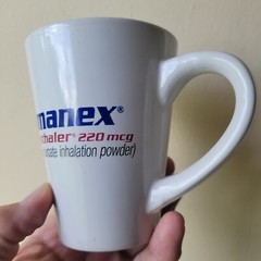 Asmanex Asthma Drug Rep Advertising Coffee Mug Cup Pharma VERY RARE