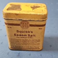 E.R. Squibb & Sons Squibb’s Epsom Salt Pure Magnesium Sulphate 1/4 lb Tin