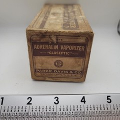 PARKE DAVIS Adrenalin Vaporizer Vintage Glass Medical Device with Box Rare
