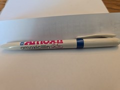 Amoxil Plastic Pen Drug Rep Pharmaceutical Promo Medical Advertising Rare WRITES