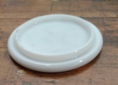 1896 Acme Dose Indicator White Milk Glass Tumbler Cover Med Advertising. CDC