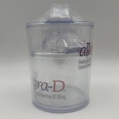 DRUG REP RARE ALLEGRA-D CLEAR PLASTIC/ACRYLIC CANISTER Set of 5 Pharmaceutical