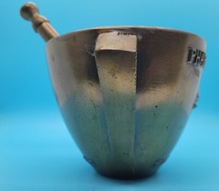 Vintage Pharmacy Class 1970 Mortar & Pestle Rx Secundum Artem Schering