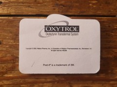 VTG medical advertisement sticky pad paper Oxytrol doctor notepad memos