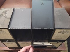 HS McCracken Prescription File Box Vintage Chicago Craft Storage Steampunk Stack