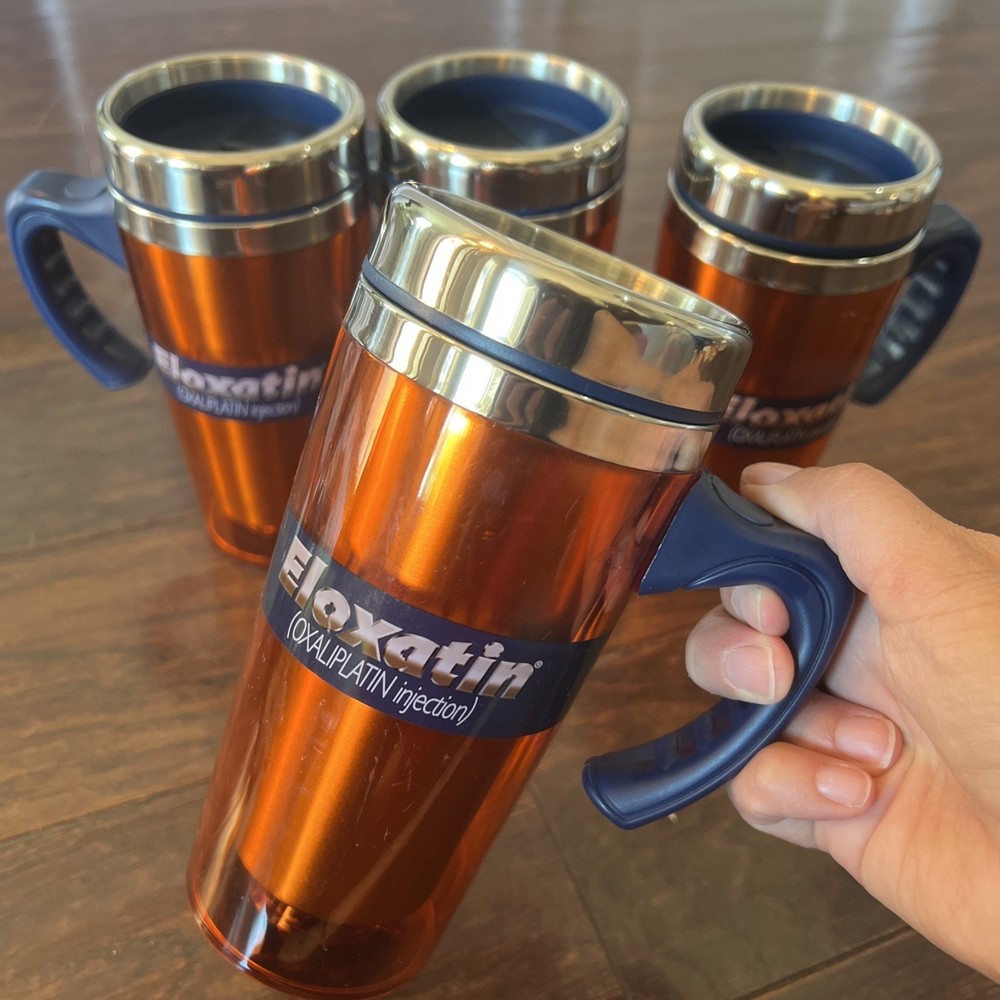 4-Eloxatin Oxaliplatin Thermal Coffee Travel To Go Cup Mug Pharmaceutical Drug
