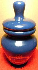 C/J~Apothecary Jar Eli Lilly „Paeonia Albiflora“ Pharmaceutical 4-58 Blue Empty
