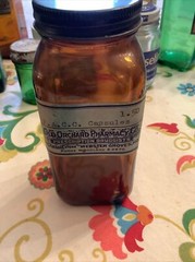 Vintage Old Orchard Pharmacy Brown Glass Prescription Bottle FACC Capsules 1.50