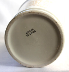 VINTAGE PHARMACY BELLA-DONNA APOTHECARY CANISTER JAR LID OWENS ILLINOIS