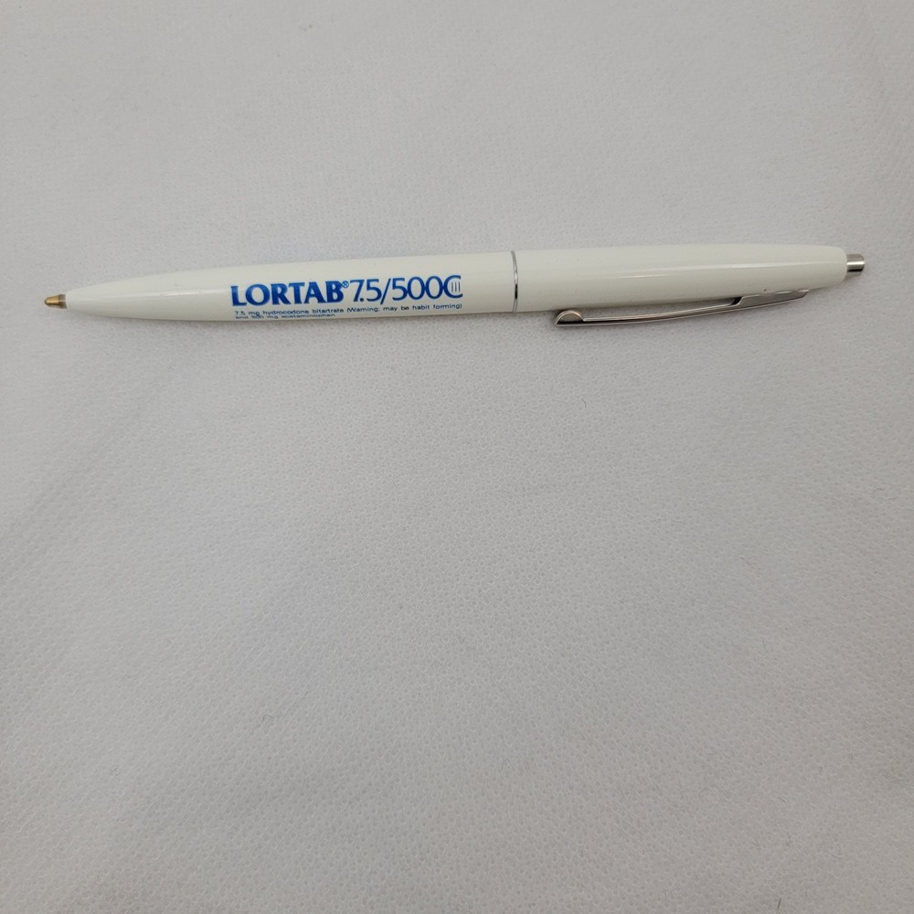Lortab Hydrocodone PEN Drug Rep Whitby Pharmaceuticals Promo Advertising BIC