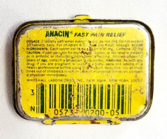 Vintage Anacin Advertising Medicine Tin Empty