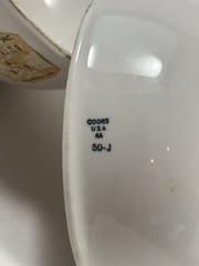 Vintage Coors USA 50-J Evaporating Lab Ware Dish, Apothecary dish (set Of 2)