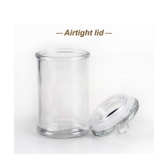 Mini Glass Apothecary Jars, Bathroom Storage Organizer Canisters for Cotton S…