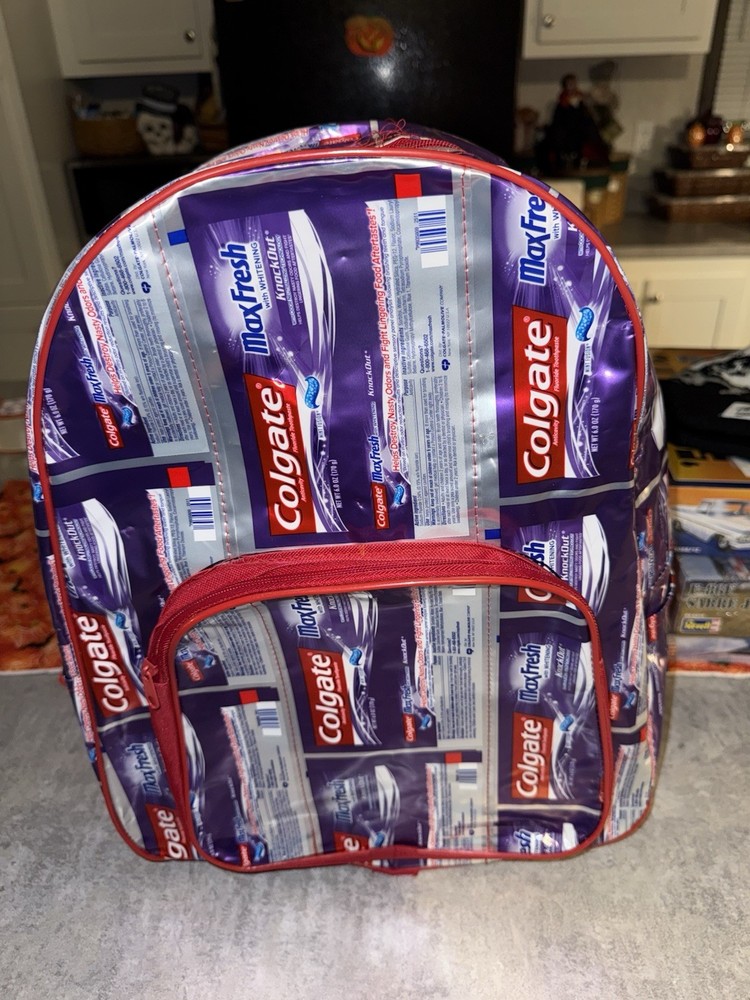 Colgate Max Backpack Recycled Toothpaste Tubes Advertising Dental Terracycle HTF
