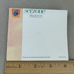 6 pads Serzone Post-It Notes Vintage Drug Rep Swag Nefazodone