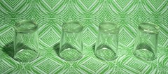 Vintage Glass Medicine Cups Lot of 4 🧪 Apothecary Pharmacy 1oz Mid Century
