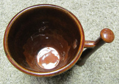 Beautiful Brown Glazed Schering Coricidin Pharmacy Mug Secuden Artem Galen 131-2