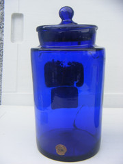 Antique Apothecary Jars cobalt blue and Green Pharmacy