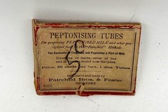 Vintage Old Box PEPTONISING TUBES Bottles for Milk by Fairchild Bros. & Foster