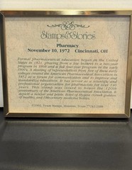 Framed Pharmacy Stamp United States Postage Stamp 8c with Stand