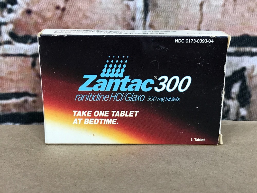 EMPTY – Vintage 1990’s Pharmaceutical Drug Box Glaxo Zantac 300 Pharma Advert
