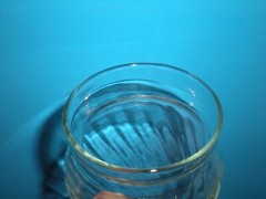 Vtg Apothecary Jar Swirl Glass with Lid 8 1/2″ tall Pharmacy