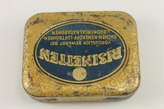 Antique German RISINETTEN Medical Pills Empty Tin Box 1940’s