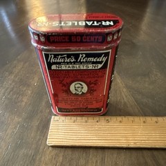 Nature’s Remedy NR Tablets Vintage Tin „Price 50 Cents“ Red/Black