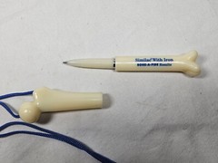Vintage Similac with Iron Bone-a-fide Results Plastic Bone Shaped Pen Promo