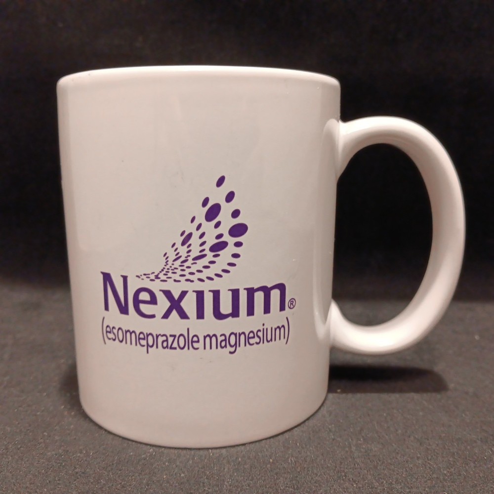 Nexium White Ceramic Mug Pharmaceutical Rep Advertising