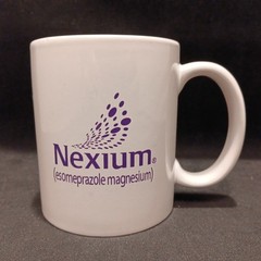 Nexium White Ceramic Mug Pharmaceutical Rep Advertising