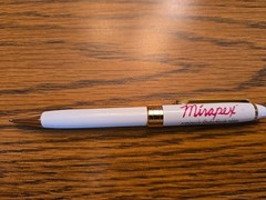 Mirapex Heavy Metal Drug Rep Pharmaceutical Pen Twist Cap Vintage