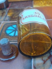 Glass Pharmacy Apothecary Bottle Antique Empty Almond Water