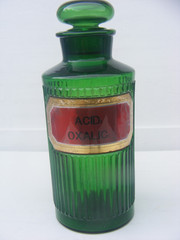 Antique Apothecary Jars cobalt blue and Green Pharmacy