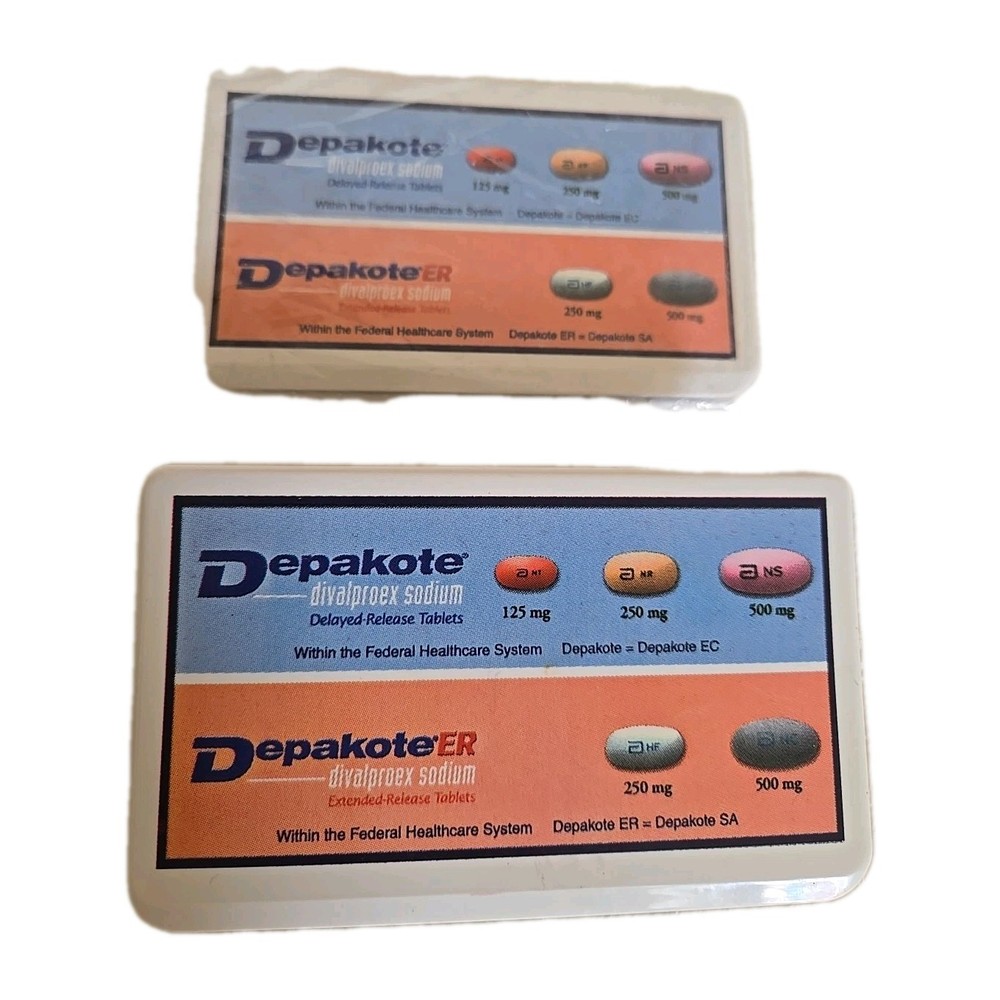 Depakote Drug Rep Pharmaceutical Promotional Magnet Clip 5″ Set Of 2