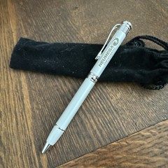 Vtg 90s NEUMEGA Silver Tone Metal Medical Drug Rep Pharmaceutical Pen Ballpoint