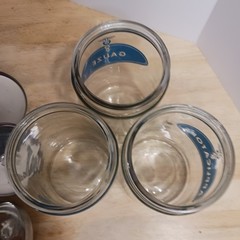 VTG PROFEX ’40s-’50s Glass Apothecary Dental Jar Containers Medical USA Set Of 3