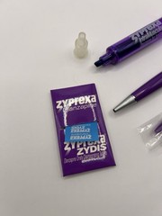 VTG Zyprexa Olanzapine Pharmaceutical Drug Rep Pens Syringe Marker Post It Flags