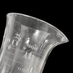 Antique 1900s Whitall Tatum Co Apothecary Glass Beaker – Etched 600cc / 16oz