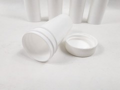 1 Oz White Plastic Ointment Container Jars With White Screw On Caps Lot Of 8